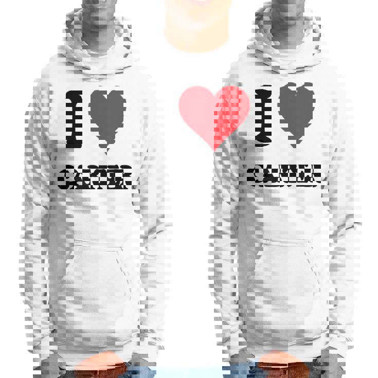 I Heart Carter First Name I Love Personalized Stuff Hoodie