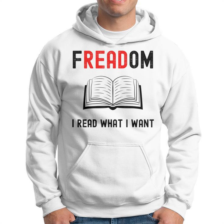 I Read Banned Books Freadom Funny Bookworm Book Reading Hoodie