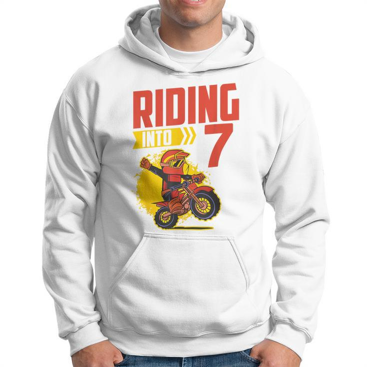 I'm 7 Riding Into 7Th Birthday Motocross 7Th Birthday Hoodie