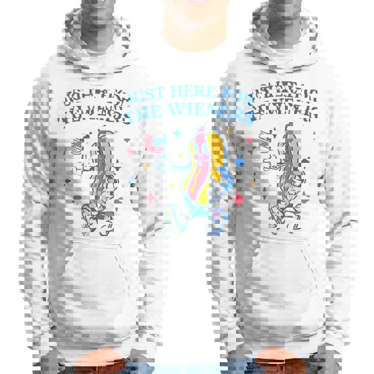 Im Just Here For The Wieners Funny Fourth Of July  Hoodie