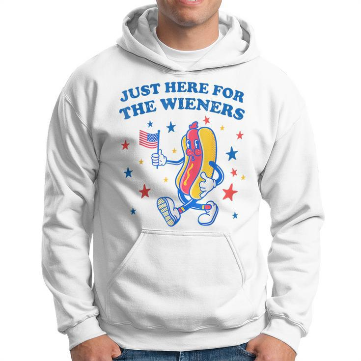 Im Just Here For The Wieners Funny Fourth Of July Hoodie