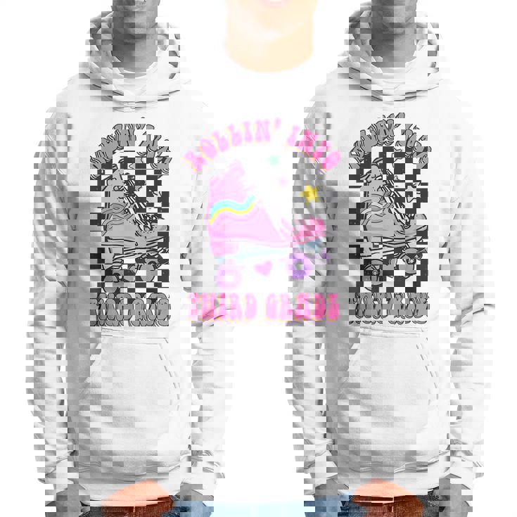 Kids Back To School Skating Rollin Into Third 3Rd Grade  3Rd Grade Funny Gifts Hoodie