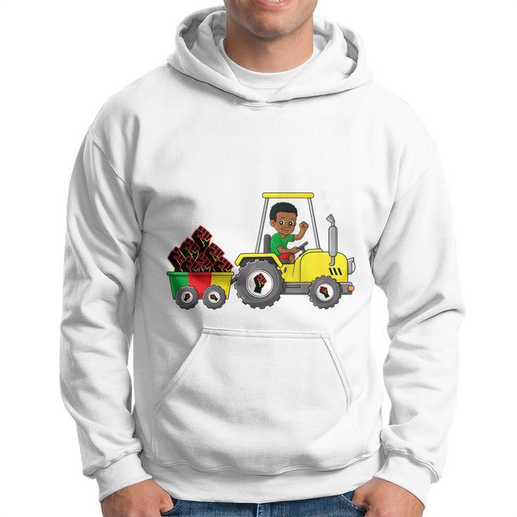 Kids Junenth 1865 Boy In Tractor Funny Toddler Boys Fist  Hoodie