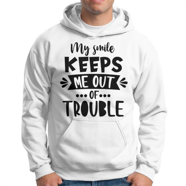 Kids My Smile Keep Me Out Of Trouble Wild Child Birthday Boy Girl  Hoodie