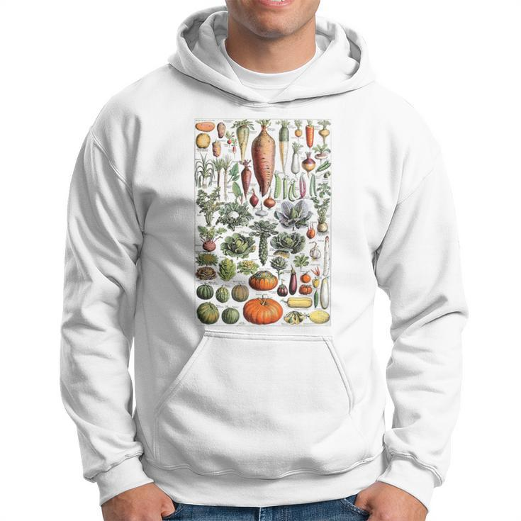 Kitchen Vegetable Identification Reference Chart Botanical Hoodie