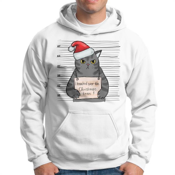 I Knocked Over The Christmas Tree Fat Cat Shot Hoodie