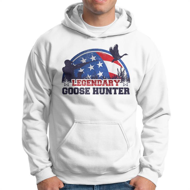 Legendary Goose Hunter American Flag Hunting  Hoodie