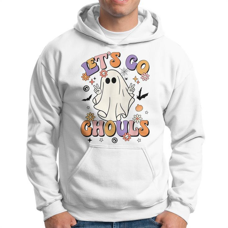 Lets Go Ghouls Retro Halloween Party Funny Ghost Pumpkin Pumpkin Funny Gifts Hoodie