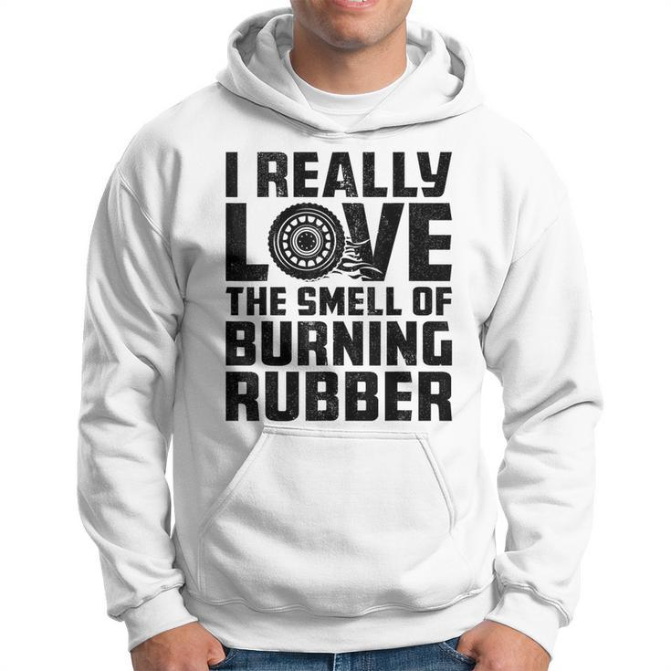 Love The Smell Of Burning Rubber Tire Burnout Car Enthusiast Hoodie