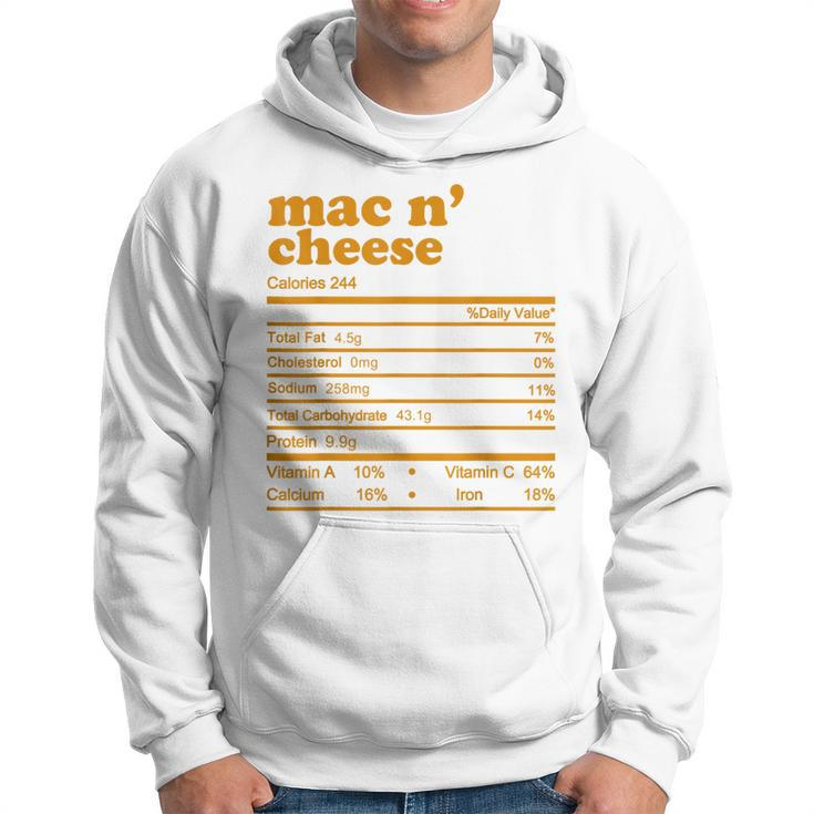 Mac And Cheese Nutrition Facts 2021 Thanksgiving Nutrition Hoodie