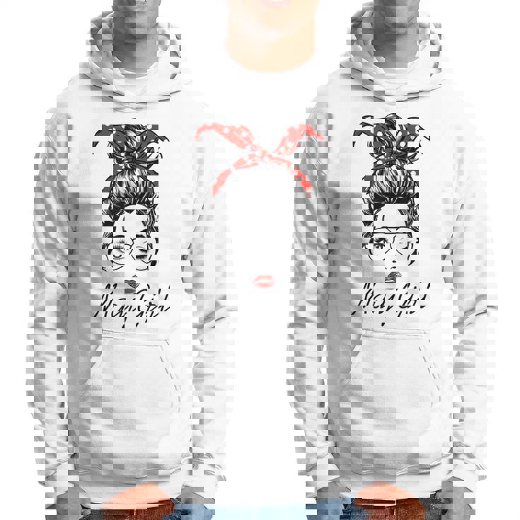 May Girl Wink Eye Woman Face Born In May Hoodie