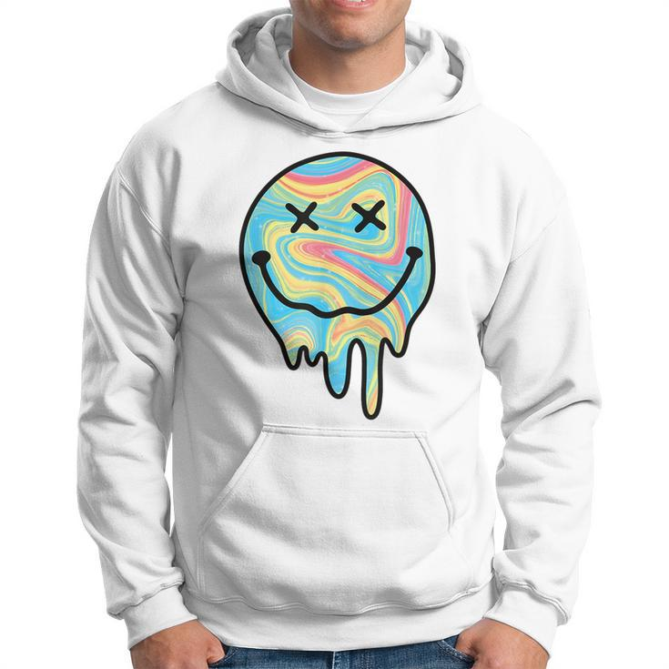 Melting Smile Funny Smiling Melted Dripping Happy Face Cute  Hoodie