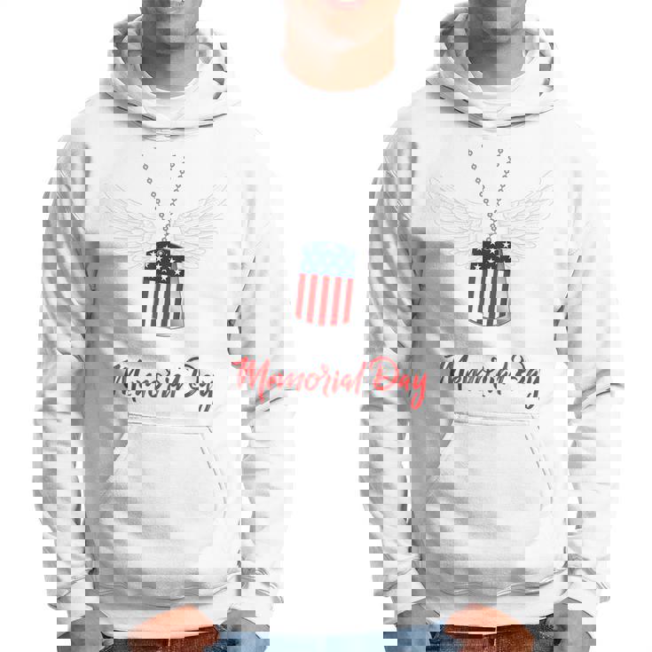 Memorial Day Proud Remembrance Day Dog Tags Chain Servicemen  Hoodie