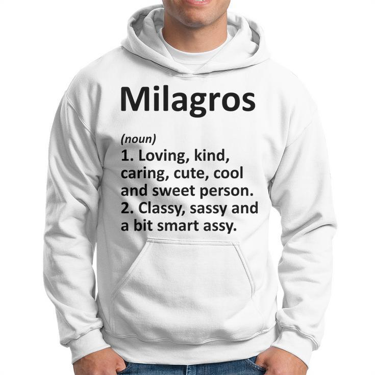 Milagros Definition Personalized Funny Birthday Gift Idea Definition Funny Gifts Hoodie