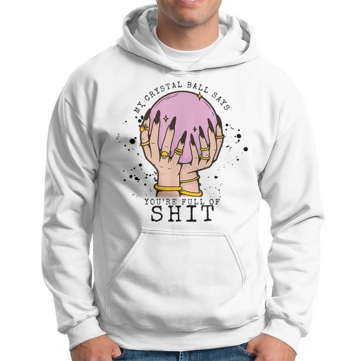 My Crystal Ball Says Youre Stupid Witch Vibes Halloween  Hoodie