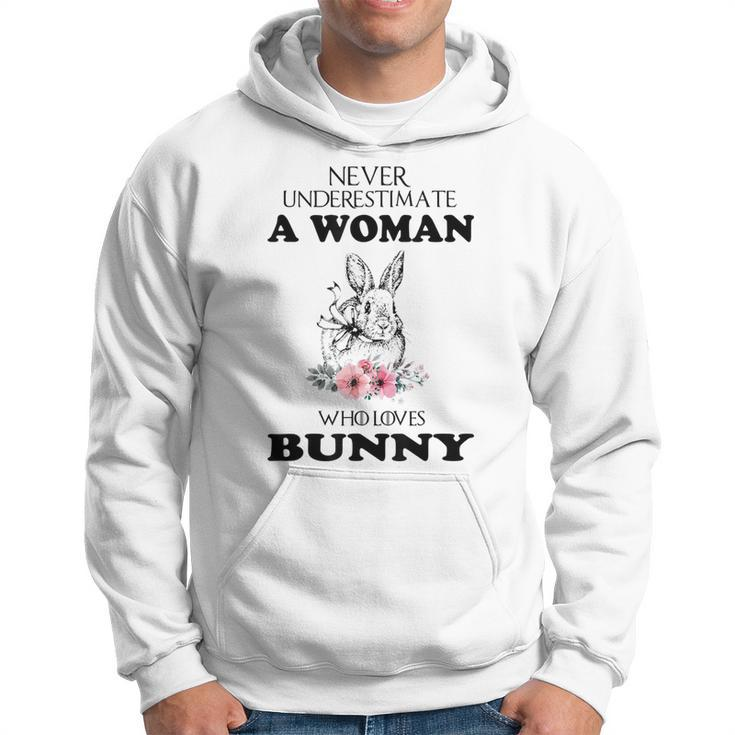 Never Underestimate A Woman Who Love Bunny Hoodie