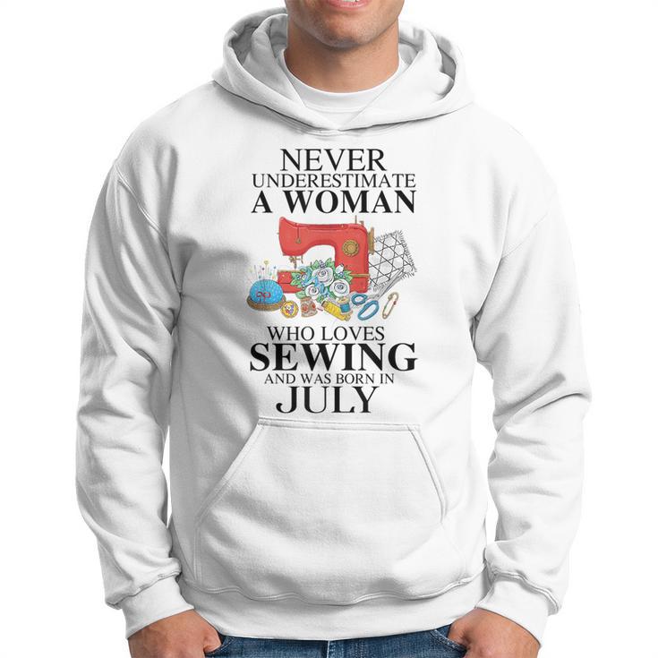 Never Underestimate A Woman Who Loves Sewing Was Born In Hoodie
