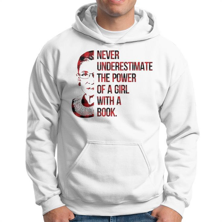 Never Underestimate The Power Of A Girl With A Book Rbg Gift For Mens Hoodie