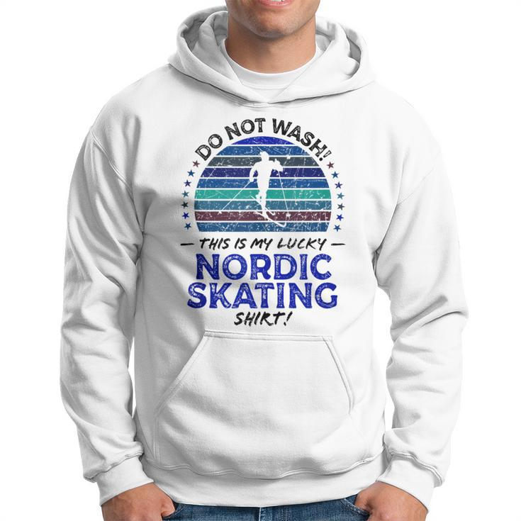 Nordic Skating Skater Quote Graphic Hoodie