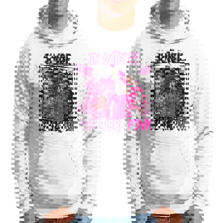 In October We Wear Pink Horror Character Wear Pink Horror Hoodie