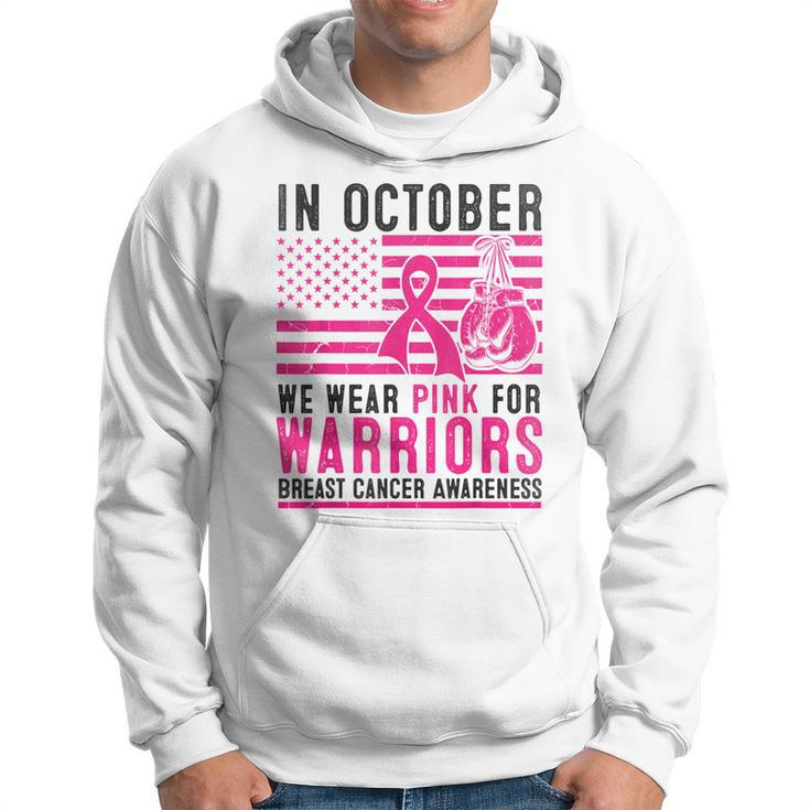 In October Wear Pink Support Warrior Awareness Breast Cancer Hoodie