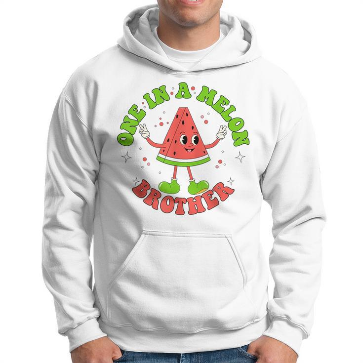One In A Melon Brother Cool Summer Watermelon Family Matchin Hoodie