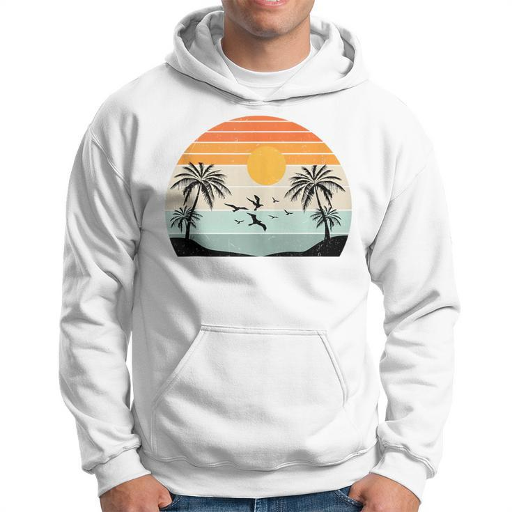 Palm Trees Summer Vacation Beach Sunshine Summer Retro Gifts  Vacation Funny Gifts Hoodie