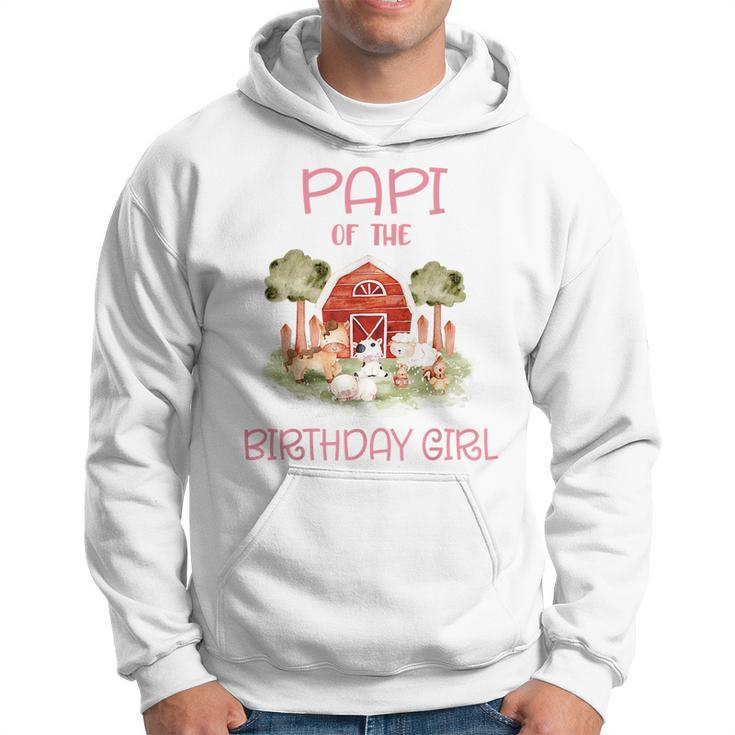 Papi Of The Birthday For Girl Barnyard Farm Animals Party  Hoodie