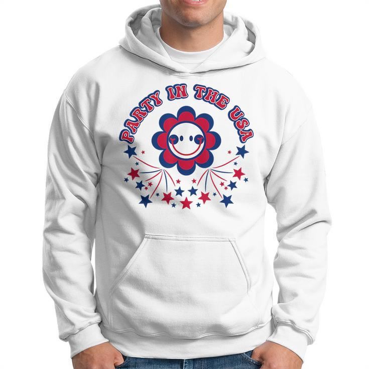 Party In The Usa Groovy Design 4Th Of July Usa Funny Gifts Hoodie