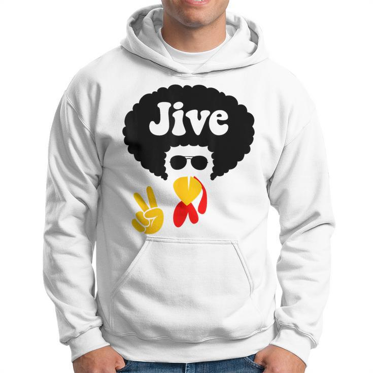 Peace Thanksgiving Sign Jive Turkey Face Hoodie