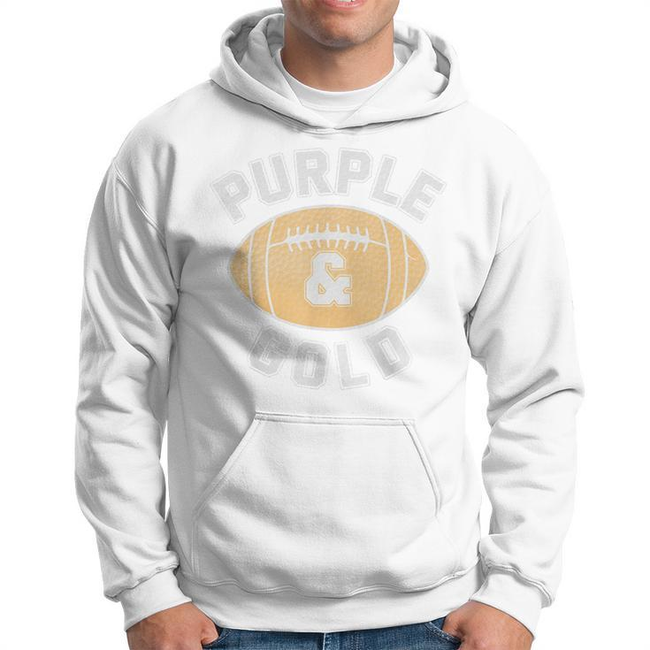 Purple And Gold Football Game Day Home Team Group Hoodie