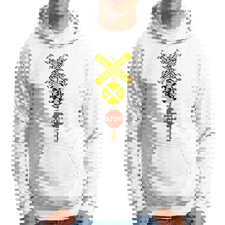 Railroad Crossing | Cute Road Sign Crossing Gift Hoodie