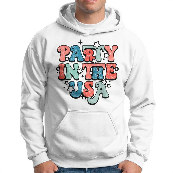 Retro Party In The Usa 4Th Of July America Fourth Of July  Usa Funny Gifts Hoodie