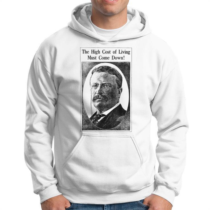 Retro Teddy Roosevelt Campaign Anti-Inflation Rough Rider  Hoodie