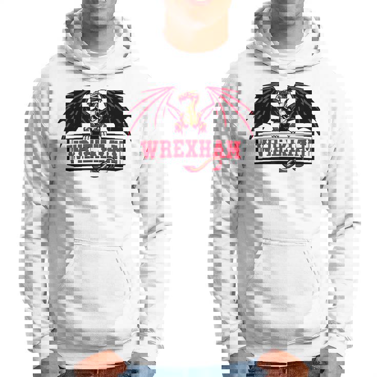 Retro Vintage Wrexham Wales Red Dragon Wrecsam Welsh Cymru Hoodie