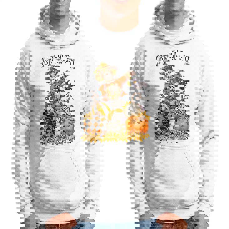 Scarecrow Happy Fall Yall Pumpkin Thanksgiving Halloween Hoodie