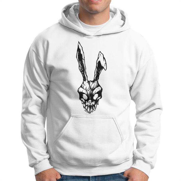 Scary Vintage Angry Rabbit Scull Halloween Party Costume Gifts For Rabbit Lovers Funny Gifts Hoodie