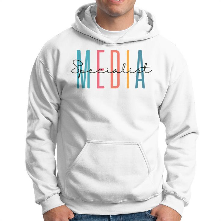 School Librarian Library Squad Media Specialist  Hoodie