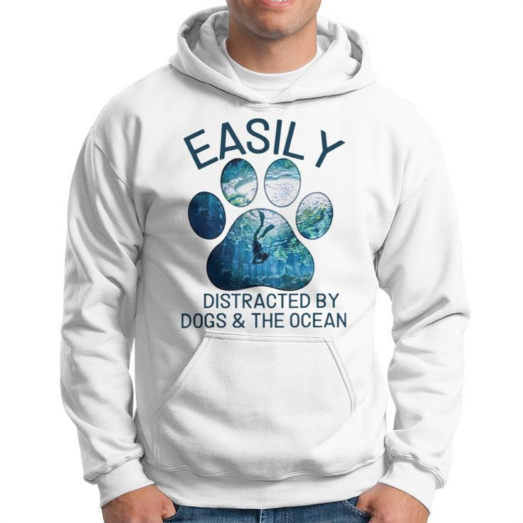 Scuba Diving Easily Distracted By Dogs And The Ocean Hoodie
