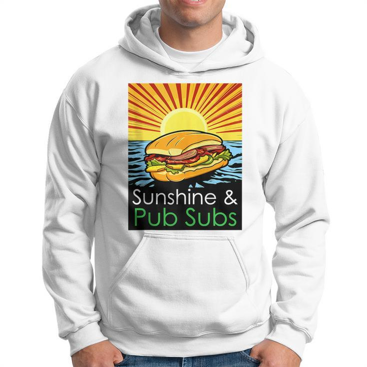 Sunshine And Pub Subs Cute Beach Lover Sunset Hoodie