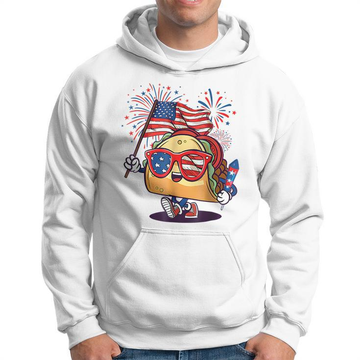 Taco Sunglasses American Flag Usa Funny 4Th Of July Gifts Usa Funny Gifts Hoodie