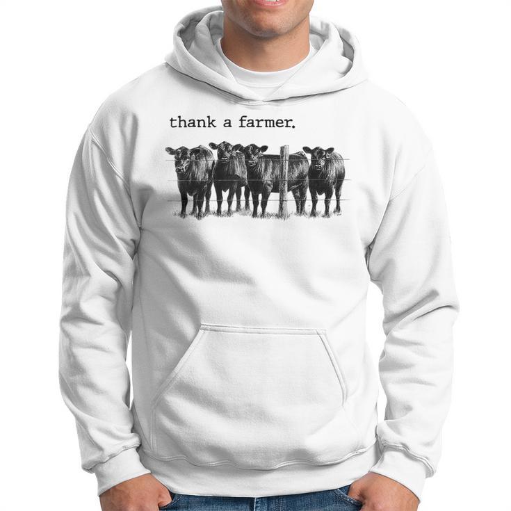 Thank A Farmer Cow Lover Heifer Lover Agriculture Outfit  Hoodie