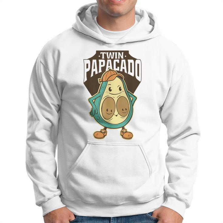 Twin Papacado Avocado Father Dad Fathers Day Father Of Twins  Gift For Mens Hoodie