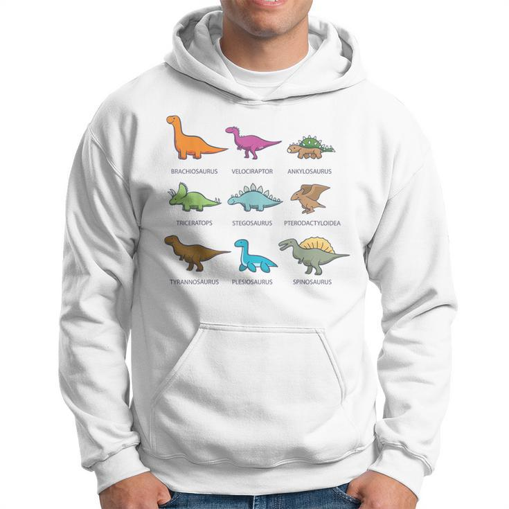Types Of Dinosaurs Educational Hoodie