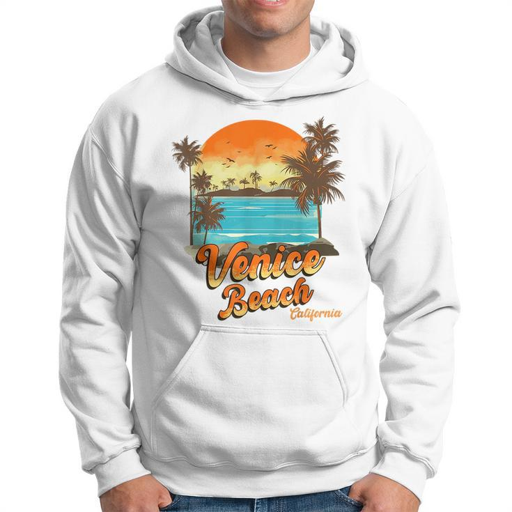 Venice Beach California Summer Vacation Palm Trees Sunset California Gifts And Merchandise Funny Gifts Hoodie