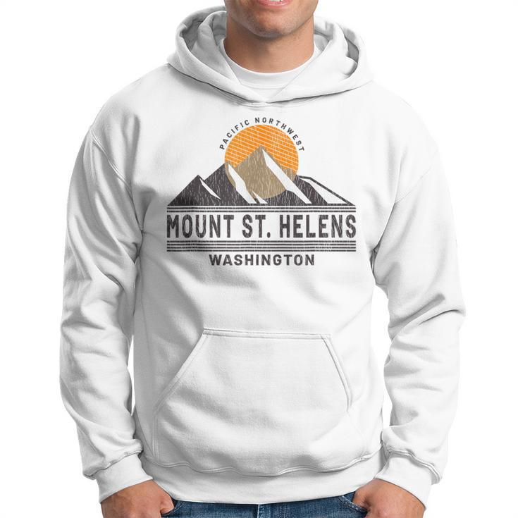 Vintage Mount St Helens Washington Mountain Souvenir Hoodie