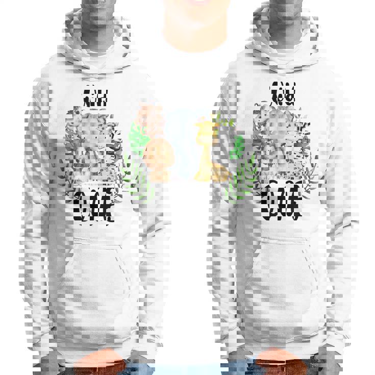 Wilde One Of The Wild One Zoo Birthday Safari Jungle Animal  Hoodie