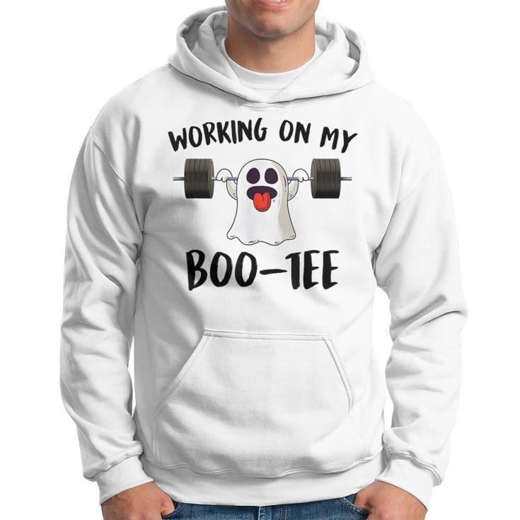 Working On My Boo Halloween Ghost Workout Gym Hoodie