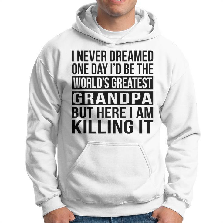 Worlds Greatest Grandpa  Funny Grandfather Gift Gift For Mens Hoodie