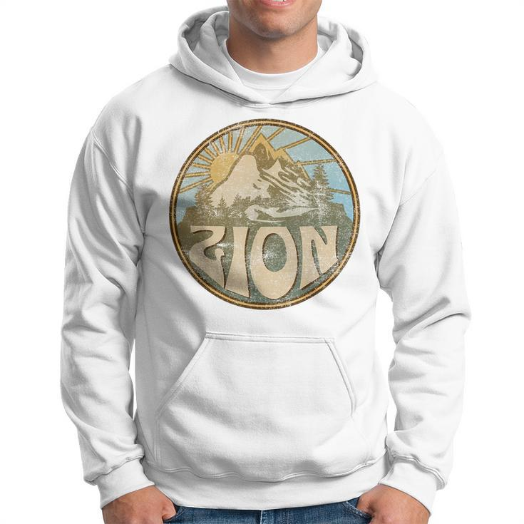 Zion National Park Utah Nature Mountains Hiking Outdoors  Hoodie